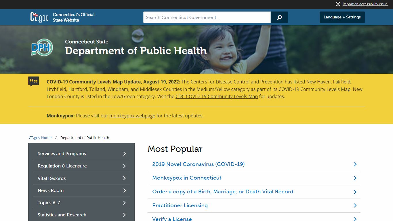 Connecticut State Department of Public Health